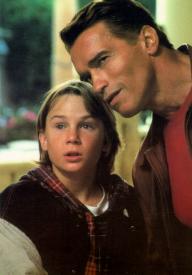 Austin O'Brien and Arnold Schwarzenegger in Last Action Hero Austin O'Brien and Arnold Schwarzenegger in Last Action Hero