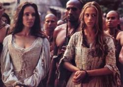 Madeline Stowe and Jodhi May in Last of the Mohicans.