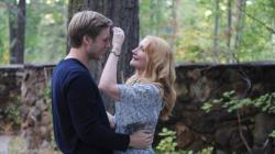 Zachary Booth and Patricia Clarkson in Last Weekend.