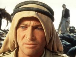 Peter O'Toole in Lawrence of Arabia.