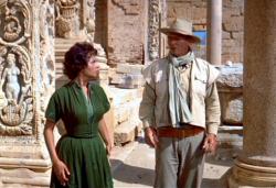 Sophia Loren and John Wayne in The Legend of the Lost