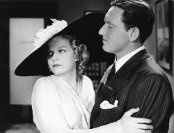Jean Harlow and Spencer Tracy in Libeled Lady. Jean Harlow and Spencer Tracy in Libeled Lady.
