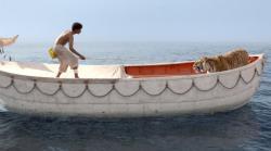 Suraj Sharma and Richard Parker in Life of Pi.