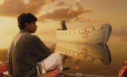 Suraj Sharma and Richard Parker in Life of Pi.