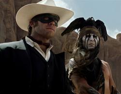 Armie Hammer and Johnny Depp in The lone Ranger