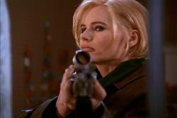 Geena Davis in The Long Kiss Goodnight. Geena Davis in The Long Kiss Goodnight.