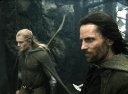 Orlando Bloom and Viggo Mortensen in Lord of the Rings: The Return of the King. 