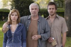 Scarlett Johansson, John Travolta, and Gabriel Macht in A Love Song for Bobby Long.