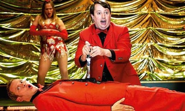 Robert Webb and David Mitchell in Magicians. Robert Webb and David Mitchell in Magicians.