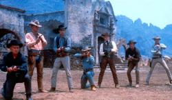 Yul Brynner, Steve McQueen, Horst Buchholz, Charles Bronson, Robert Vaughn, Brad Dexter and James Coburn in The Magnificent Seven Yul Brynner, Steve McQueen, Horst Buchholz, Charles Bronson, Robert Vaughn, Brad Dexter and James Coburn in The Magnificent Seven