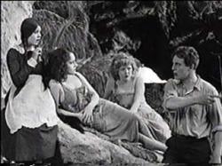 Lila Lee, Gloria Swanson, Mildred Reardon and Thomas Meighan in Male and Female.