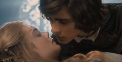 Elle Fanning and Brenton Thwaites not having loves true kiss in Maleficent Elle Fanning and Brenton Thwaites not having loves true kiss in Maleficent