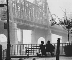 Diane Keaton and Woody Allen in Manhattan.