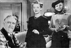 Monty Woolley, Bette Davis and Ann Sheridan in The Man Who Came to Dinner.