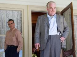 Joaquin Phoenix and Philip Seymour Hoffman in The Master.