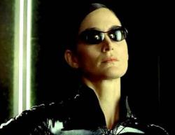 Carrie-Anne Moss as Trinity in The Matrix Reloaded.