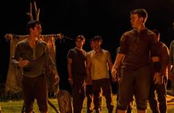 Dylan O'Brien and Will Poulter in The Maze Runner