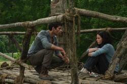 Dylan O'Brien and Kaya Scodelario in The Maze Runner.