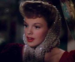 Judy Garland, musically wishing you a Merry Little Christmas, in Meet Me in St. Louis. Judy Garland, musically wishing you a Merry Little Christmas, in Meet Me in St. Louis.