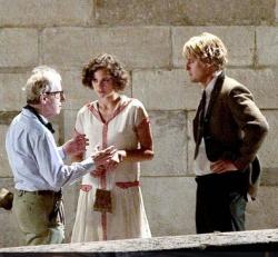 Woody Allen directing Marion Cotillard and Owen Wilson Woody Allen directing Marion Cotillard and Owen Wilson