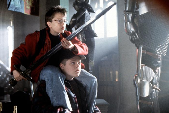 Kieran Culkin and Elden Henson in The Mighty. Kieran Culkin and Elden Henson in The Mighty.