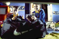 Alexander Nathan Etel and Lewis Owen McGibbon count their Millions. Alexander Nathan Etel and Lewis Owen McGibbon count their Millions.