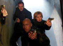 Jonny Lee Miller, Kathryn Morris and LL Cool J in MindHunters.