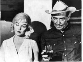 Marilyn Monroe and Clark Gable in The Misfits.