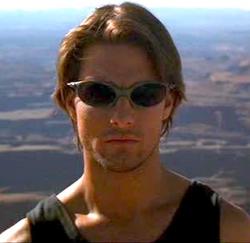 Tom Cruise is Ethan Hunt in Mission Impossible II.