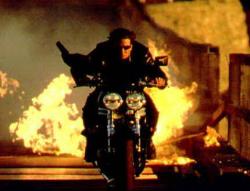Tom Cruise shows off his star quaility as Ethan Hunt in Mission Impossible II. Tom Cruise shows off his star quaility as Ethan Hunt in Mission Impossible II.