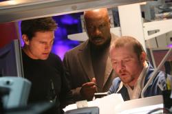 Tom Cruise, Ving Rhames and Simon Pegg in Mission: Impossible III.