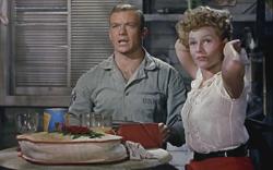 Aldo Ray and Rita Hayworth in Miss Sadie Thompson Aldo Ray and Rita Hayworth in Miss Sadie Thompson