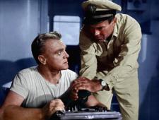 James Cagney and Henry Fonda in Mister Roberts