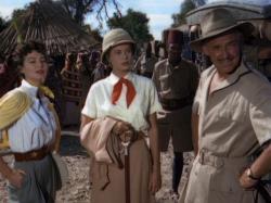 Ava Gardner, Grace Kelly and Clark Gable in Mogambo. Ava Gardner, Grace Kelly and Clark Gable in Mogambo.