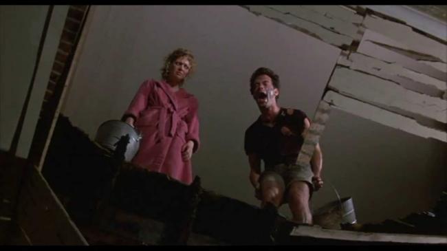 Shelley Long and Tom Hanks in The Money Pit. Shelley Long and Tom Hanks in The Money Pit.