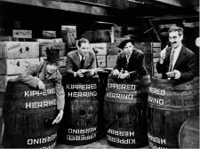 Harpo, Zeppo, Chico and Groucho stow away aboard a ship in Monkey Business. Harpo, Zeppo, Chico and Groucho stow away aboard a ship in Monkey Business.