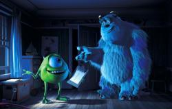 Billy Crystal voices Mike while John Goodman voices Sulley in Monsters, Inc. Billy Crystal voices Mike while John Goodman voices Sulley in Monsters, Inc.