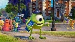 An anxious Mike on his first day of college in Monsters University