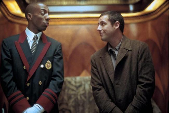 J.B. Smoove and Adam Sandler in Mr. Deeds.