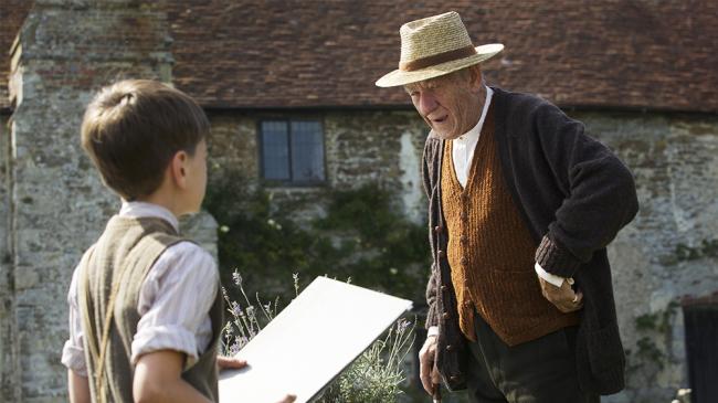 Milo Parker and Ian McKellan in Mr. Holmes.