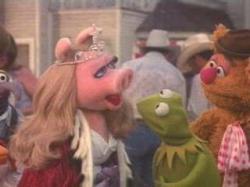 Gonzo, Miss Piggy, Kermit and Fozzy Bear. Gonzo, Miss Piggy, Kermit and Fozzy Bear.