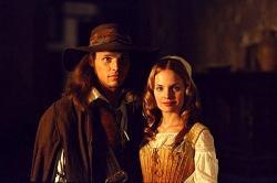 Justin Chambers and Mena Suvari in The Musketeer.