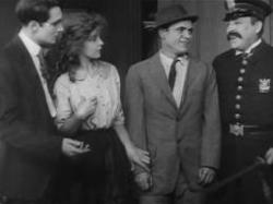 Walter Miller, Lillian Gish, Elmer Booth and John T. Dillon in The Musketeers of Pig Alley.