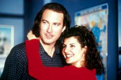 John Corbett and Nia Vardalos in My Big Fat Greek Wedding.