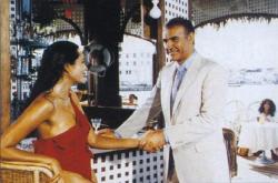 Barbara Carrera and Sean Connery in Never Say Never Again.