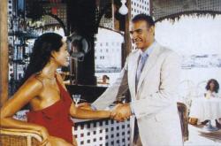 Barbara Carrera and Sean Connery in Never Say Never Again. Barbara Carrera and Sean Connery in Never Say Never Again.