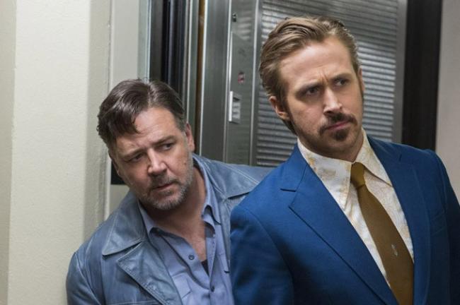 Russell Crowe and Ryan Gosling in The Nice Guys Russell Crowe and Ryan Gosling in The Nice Guys