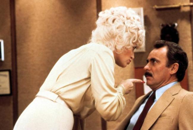 Dolly Parton and Dabney Coleman in Nine to Five.