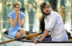 Rachel McAdams and Ryan Gosling in The Notebook. Rachel McAdams and Ryan Gosling in The Notebook.