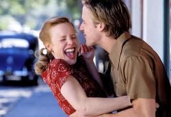 Rachel McAdams and Ryan Gosling in The Notebook.